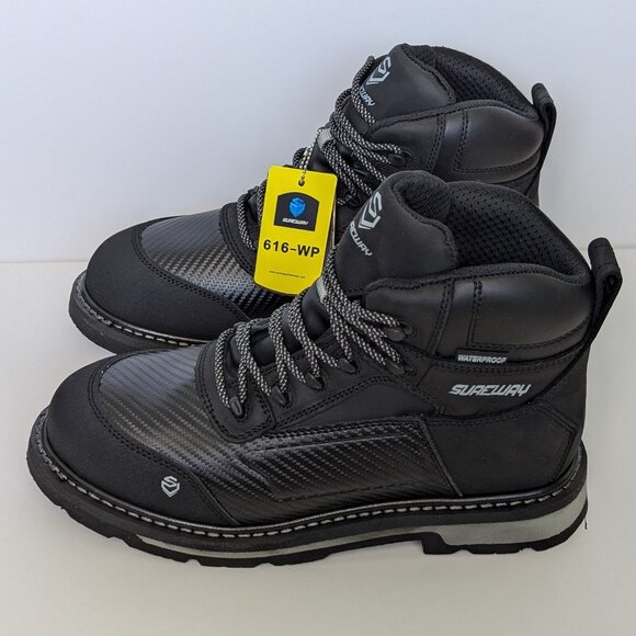 SUREWAY 6 Inch Heavy Duty Work Boots, Size 11, Leather, Soft Toe, Waterproof main image 12